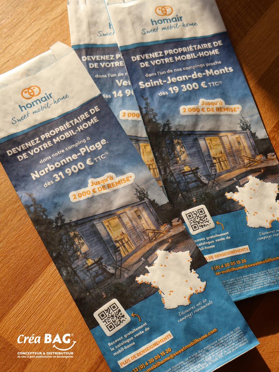 R&eacute;alisation d'une campagne de sacs &agrave; pain publicitaires ultra cibl&eacute;e pour Homair